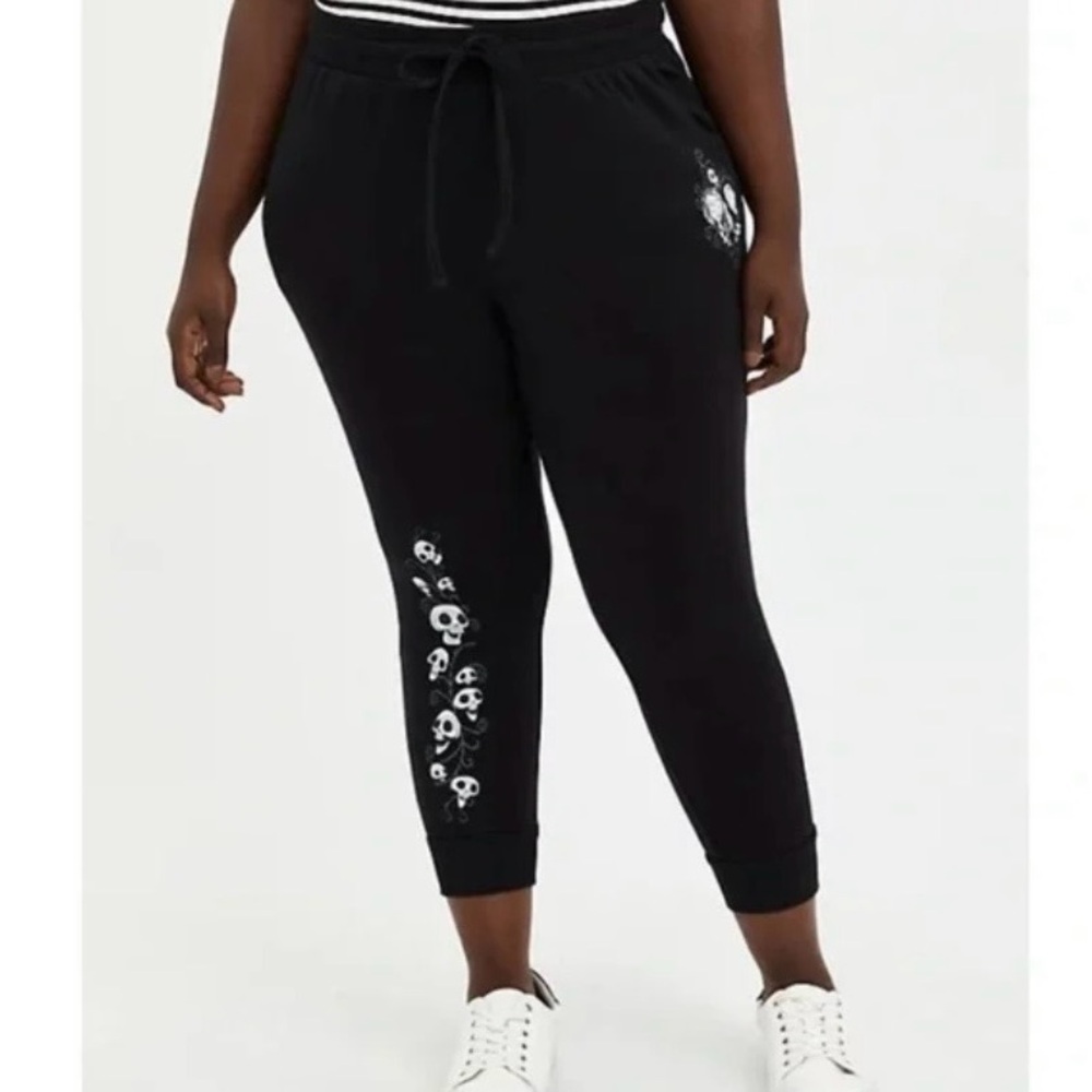 Torrid Black Corpse Bride Joggers